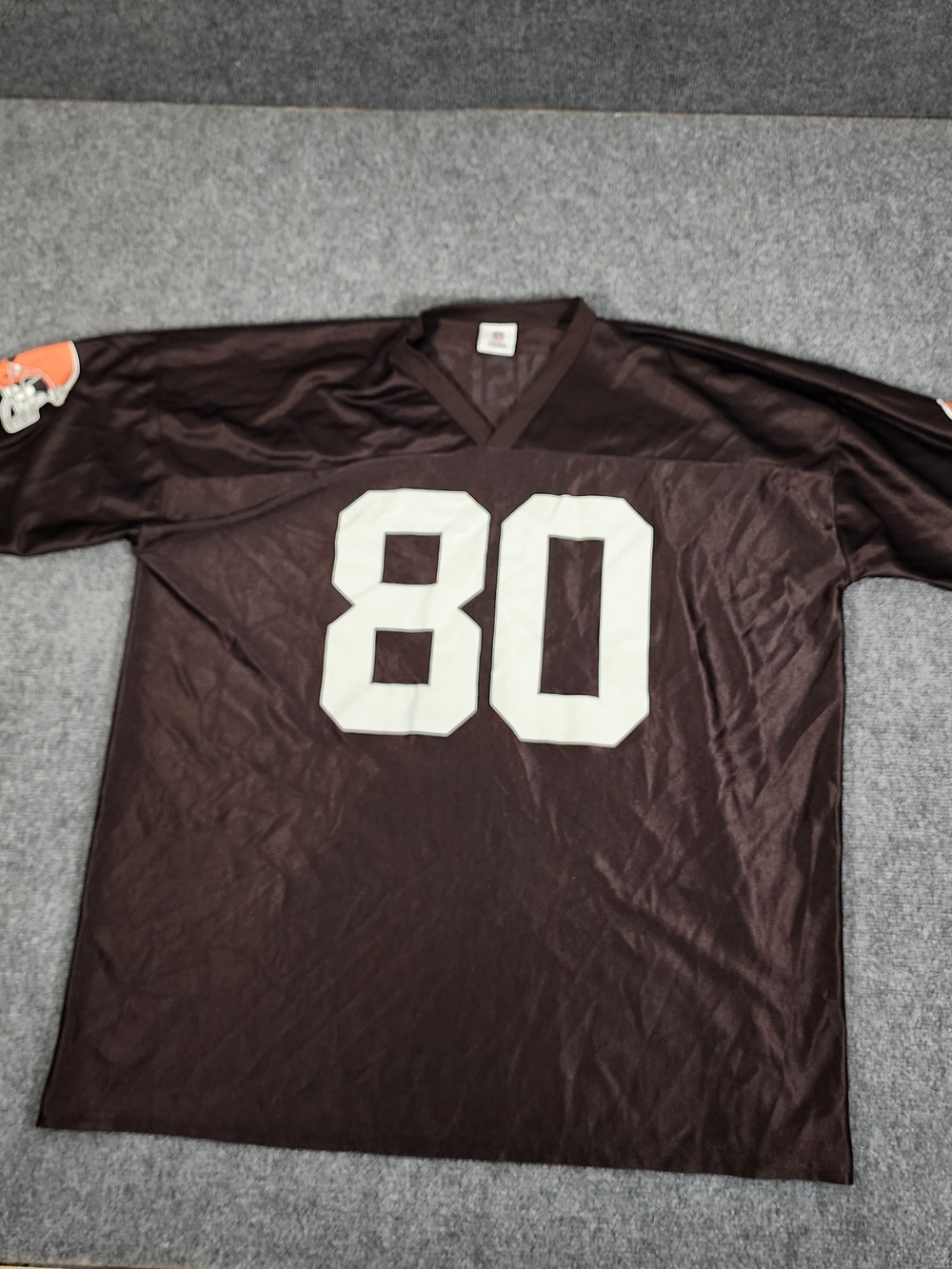 NFL Brown Team Apparel Jersey with Subtle Number 80